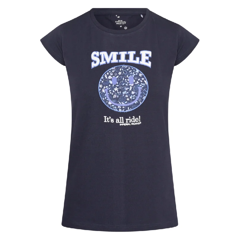 Festival Fashion Imperial Riding Ladies Smiley Flower T-shirt