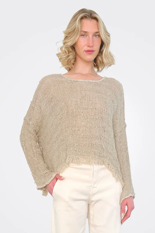 Charming Women's Holiday Apparel Maglia Palma Pullover - Natural