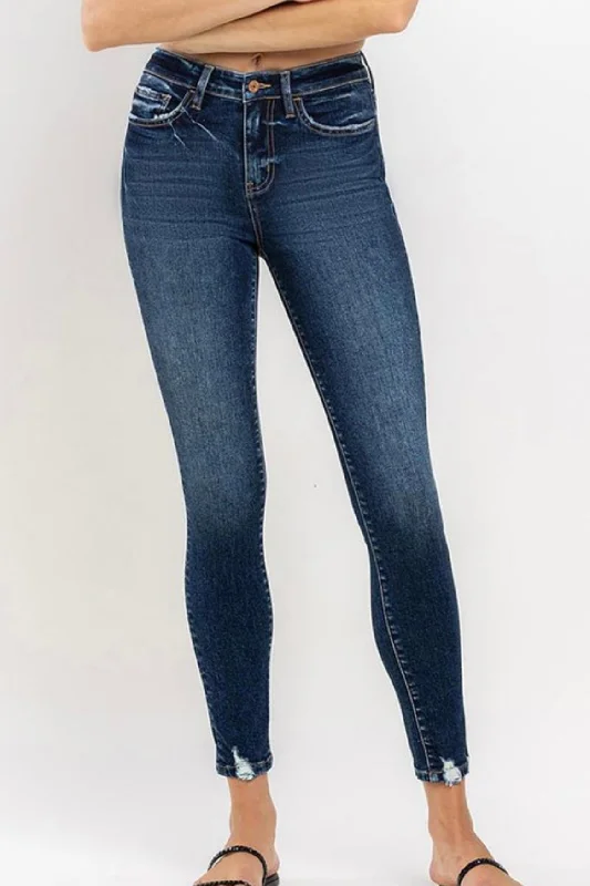 Vervet High Rise Distressed Ankle Skinny Jeans