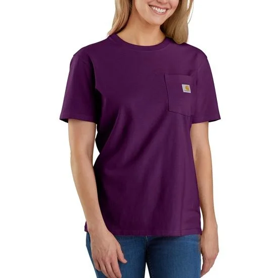 Fashion Essentials Women's Loose Fit Heavyweight Short-Sleeve Pocket T-Shirt