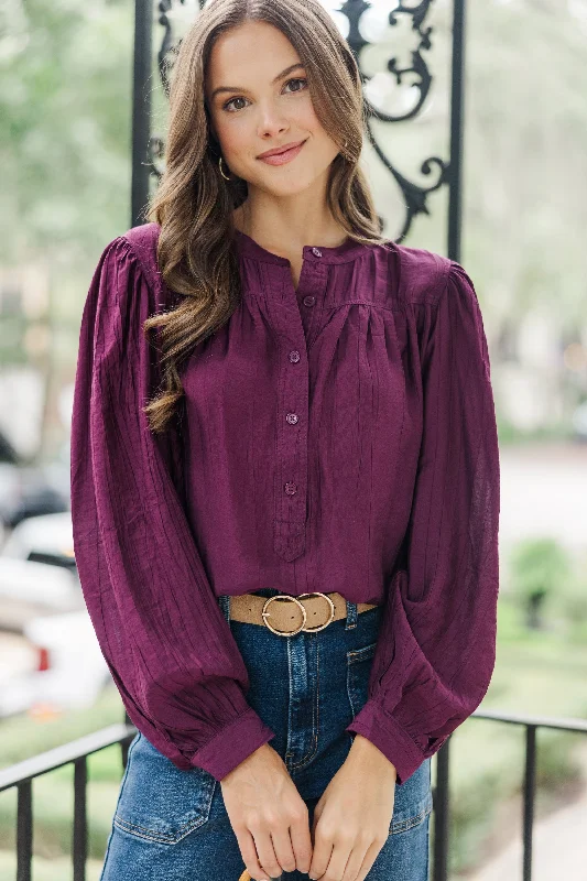 Clothes Sales Show It Off Burgundy Red Button Down Blouse