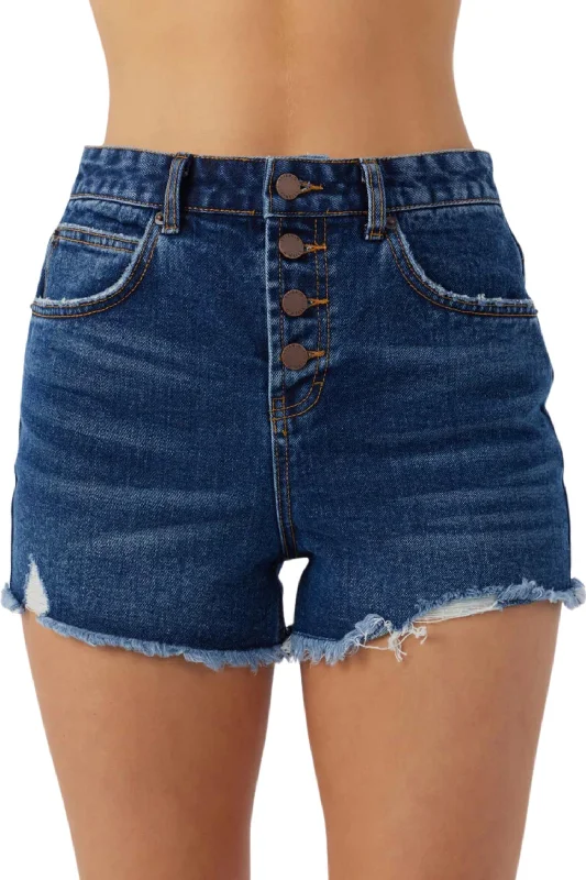 Boho Chic Fashion Samira Shorts In Dark Indigo