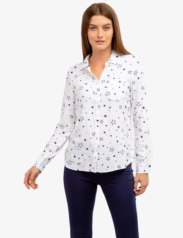 Urban Femme Streetwear LONG SLEEVE PRINTED WOVEN SHIRT