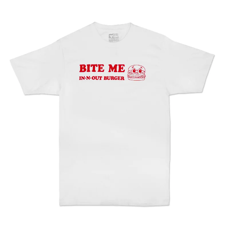 Women's Chic Outerwear Garments Bite Me T-Shirt White