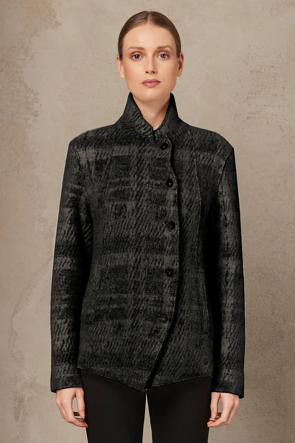 Women's Transitional Attire Slim Fit Jacquard Jacket - Black