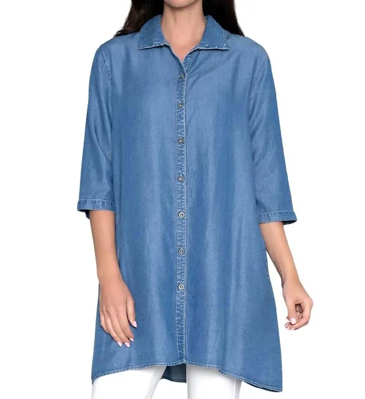 Effortless Chic for Women Mendocino Tunic In Medium Wash