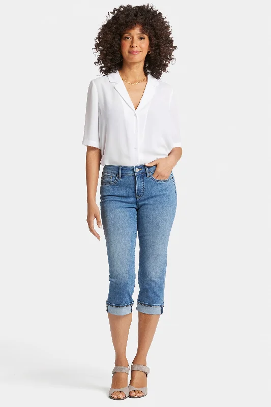 Clothing Sale Marilyn Straight Crop Jeans In Petite - Water Canyon