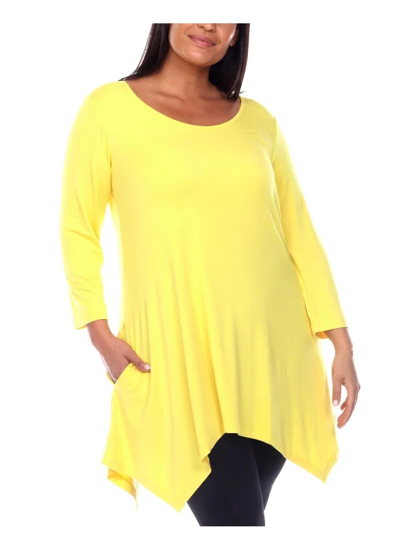 Women's Weekend Outfit Plus Makayla Womens Flowy Flattering Tunic Top