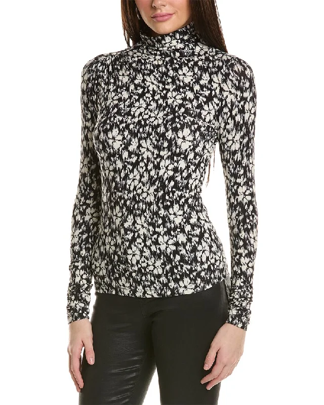 Women's Elegant Apparel ISABEL MARANT PRINTED DRAPY LONG SLEEVE TOP