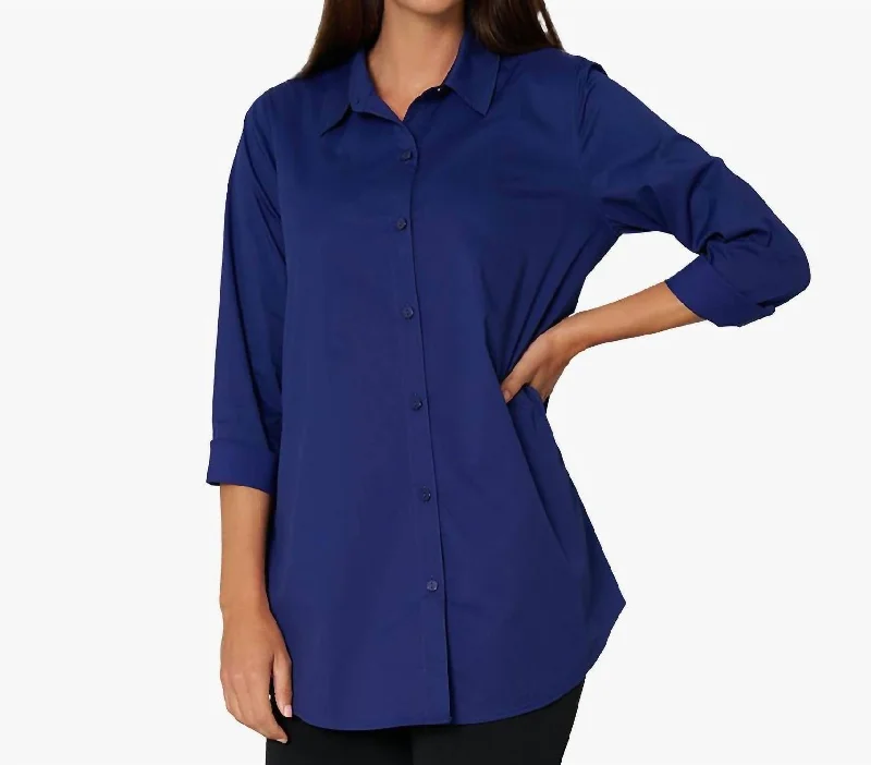 Women's Street Style Casual Wear Prime Time Tunic In Royal Blue