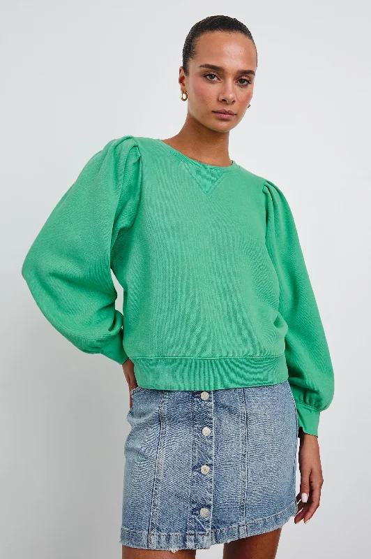 Women's Transitional Attire TIFFANY SWEATSHIRT - KELLY GREEN