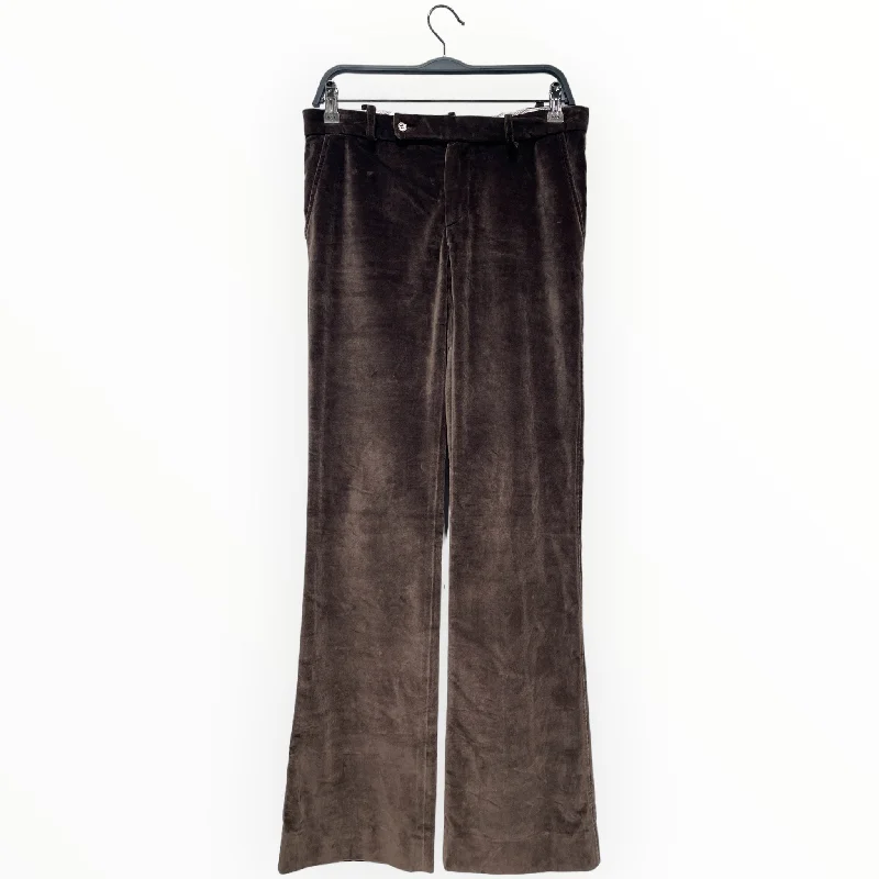 Women's Outerwear Garments MARNI/Bootcut Pants/S/Velour/BRW/