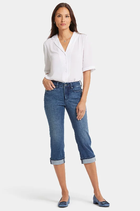 Chic Women's Clothing for Date Nights Marilyn Straight Crop Jeans In Petite - Blue Ridge