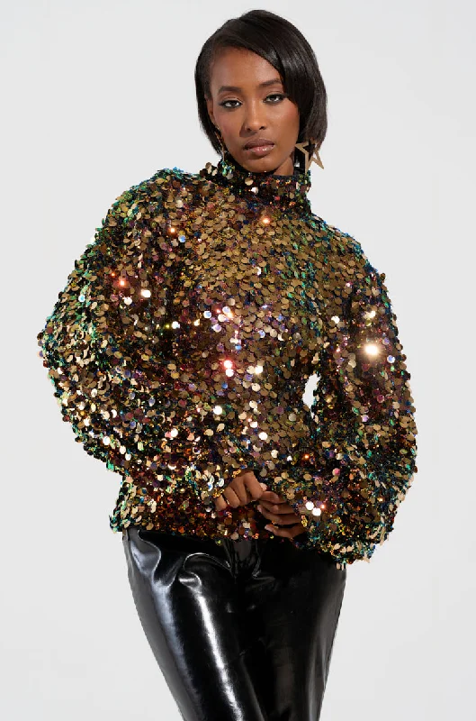 Bundle Offer PARTY STARTER SEQUIN LONG SLEEVE BLOUSE