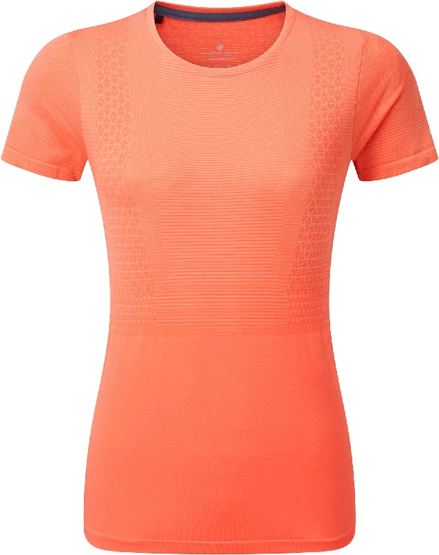 Elegant Women's Evening Garments Ronhill Tech Marathon Short Sleeve Womens Running Top - Orange