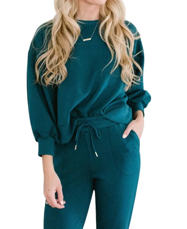 Women's Activewear Garments Millie Lux Sweatshirt In Spruce