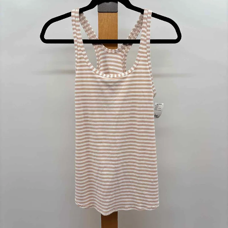 Clothing Sales Lululemon Women's Size S Tan Stripe Sleeveless Shirt