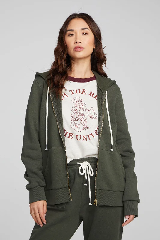 Chic Casual Style Lex Forest Night Zip Up Hoodie