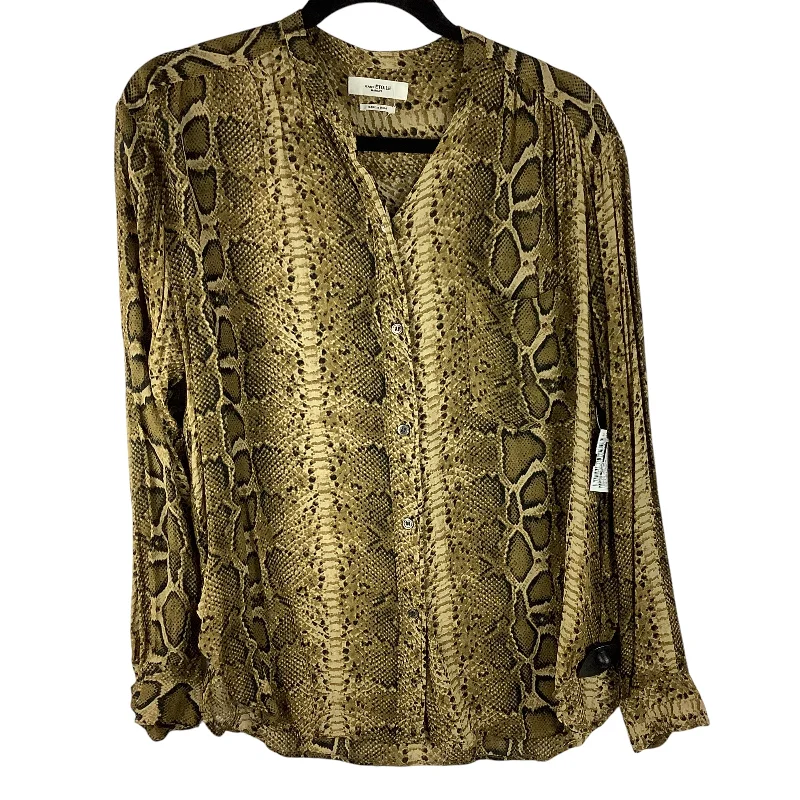 Chic Women's Outfit Ideas Top Long Sleeve Designer By Isabel Marant In Snakeskin Print