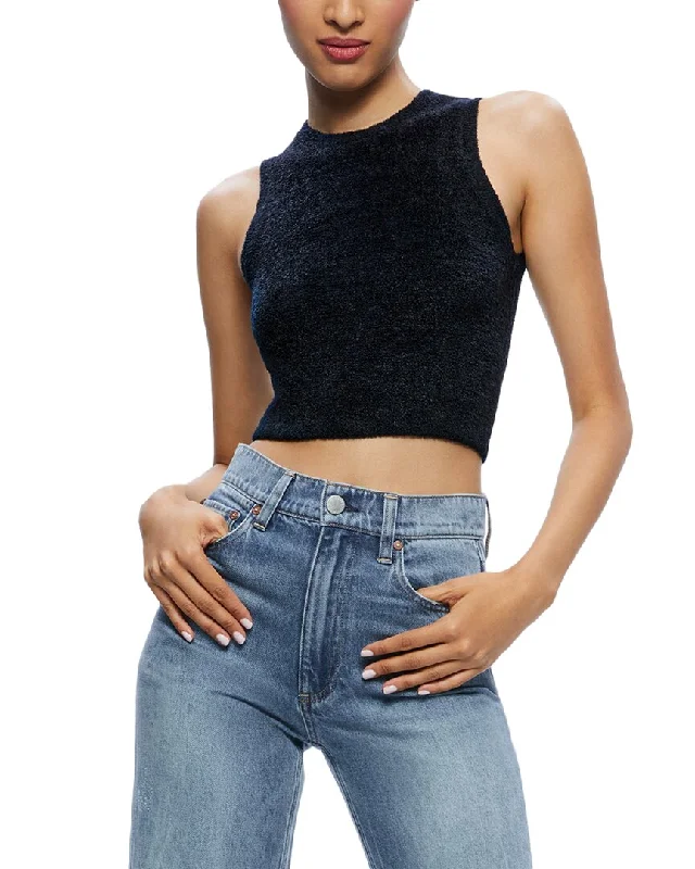 Trend Alert alice + olivia Amity Cropped Crew Top