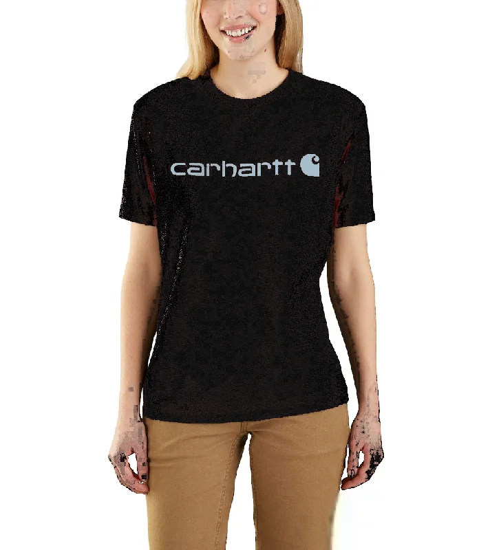 Stylish Women's Garments For Holidays Carhartt 103592 Womens Loose Fit Heavyweight Short Sleeve Logo Graphic T-Shirt