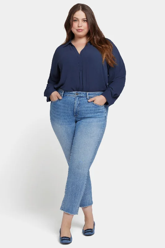 Affordable Women's Fashion Sheri Slim Ankle Jeans In Plus Size - Blue Valley