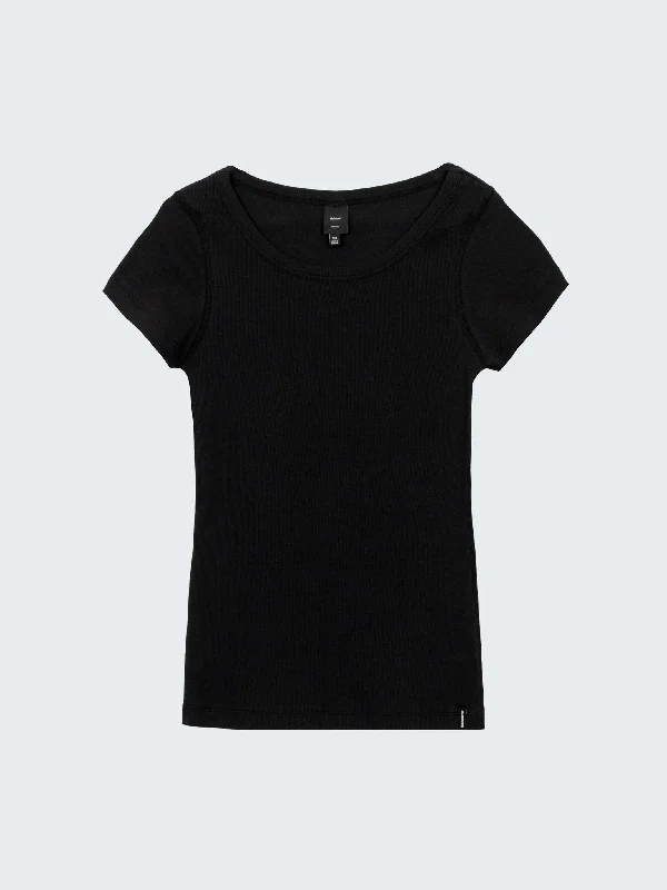 Women's Plus-Size Apparel Women's Powes Ribbed T-Shirt