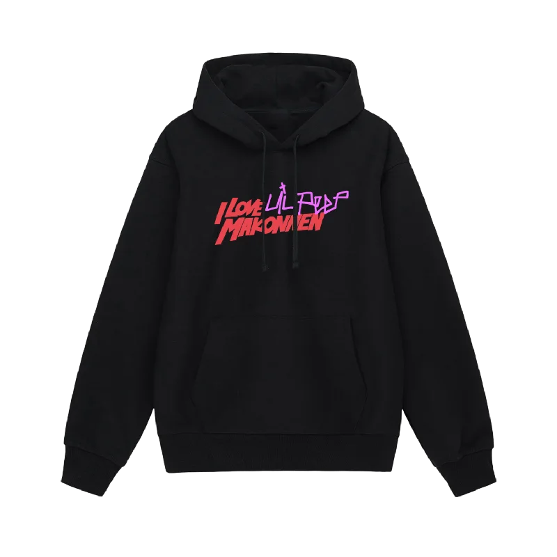 Women's Outerwear for All Weather Conditions Lil Peep x ILoveMakonnen - DIAMONDS Black Hoodie