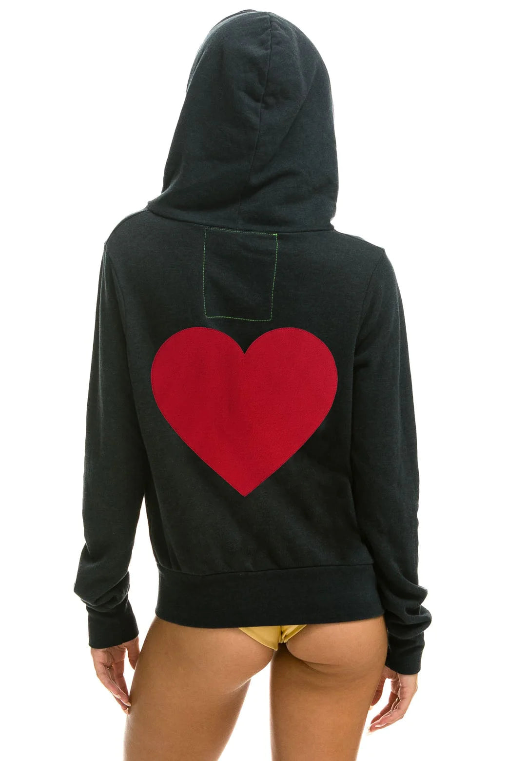 Women's Clothing Boutique Heart Stitch Zip Hoodie