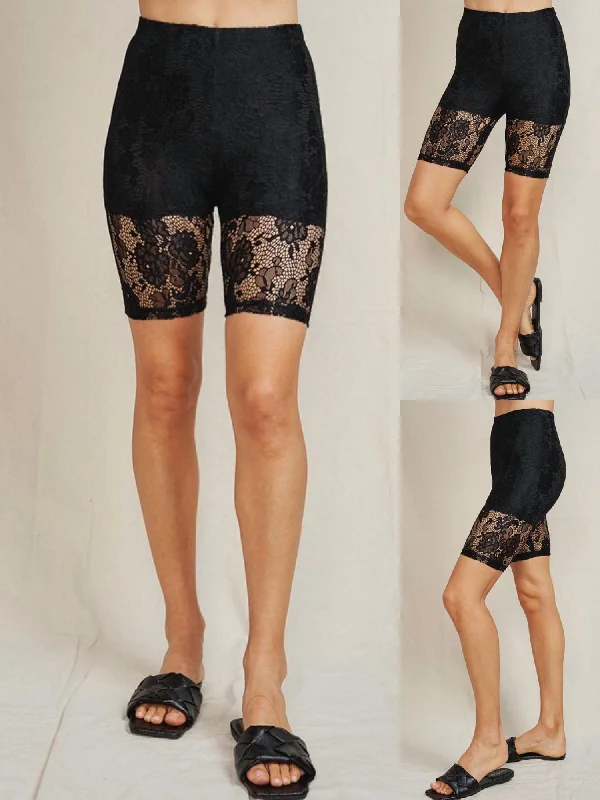 Must-Have Styles Lace Bike Shorts In Black