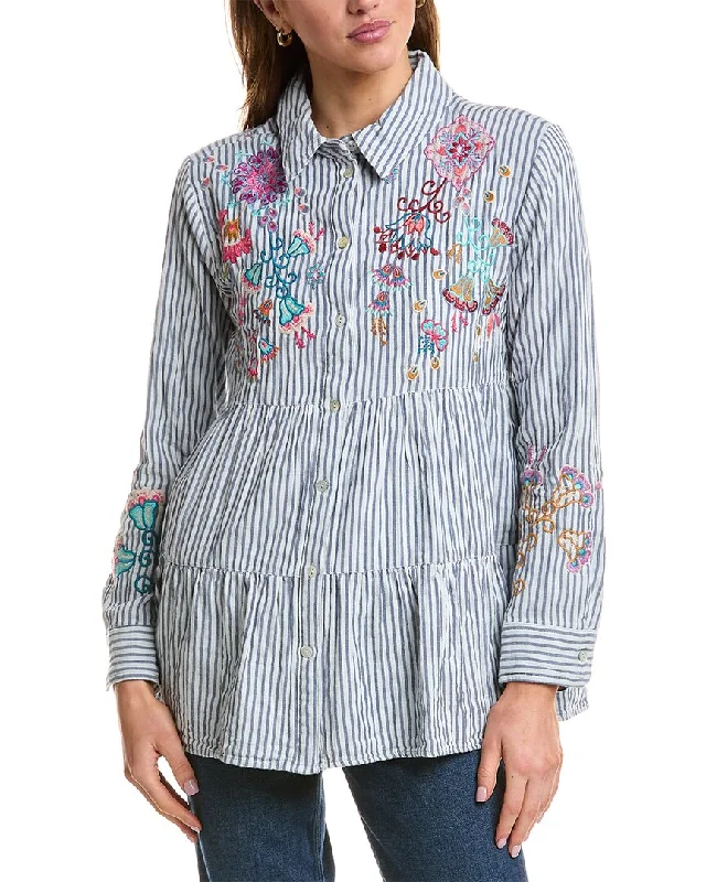 Women's Luxury Garments Johnny Was Alesa Tiered Shirt Tunic