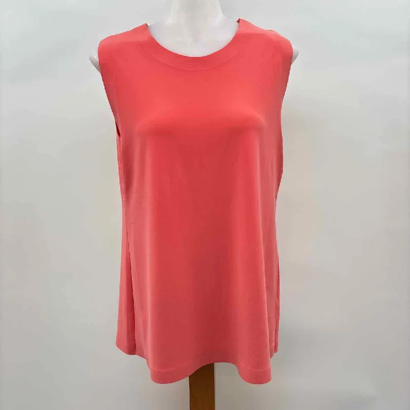 Sales Clothes Norma Kamali Women's Size L Pink Solid Sleeveless Shirt