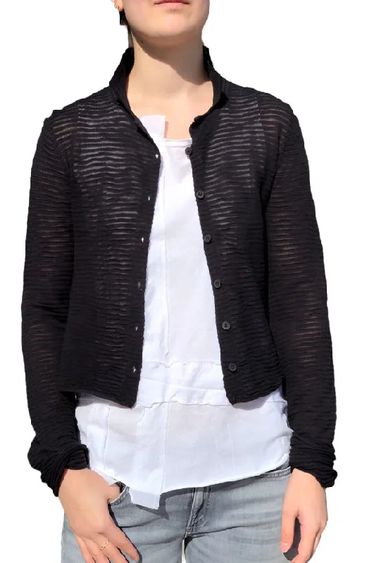 Casual Fashion Cardigan - Black