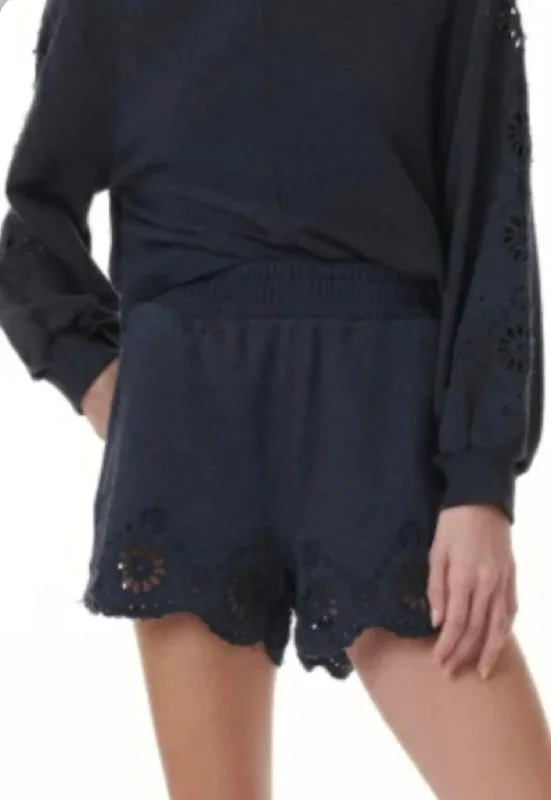 Women's Garments Brynn Eyelet Sweatshirt In Navy