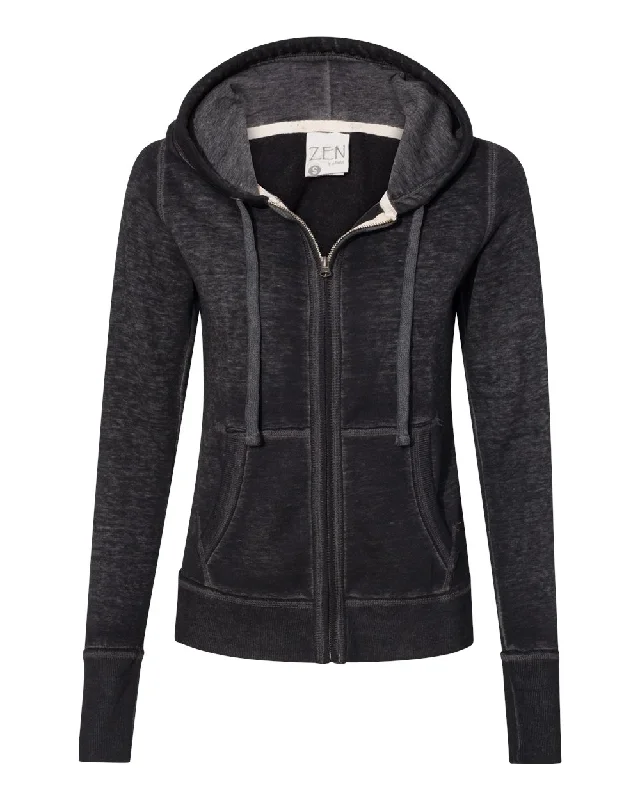 Women's Outerwear Apparel Women's Zen Fleece Full-Zip Hooded Sweatshirt