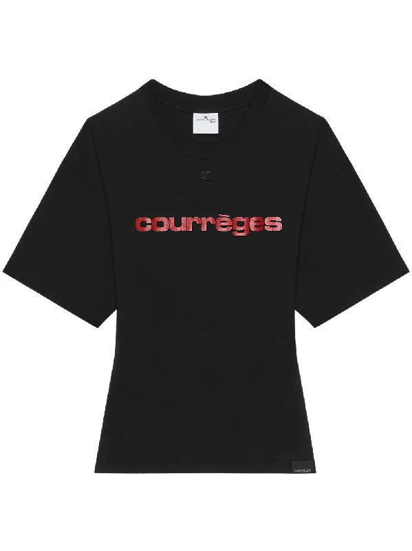 Timeless Women's Garments Courrèges Logo-Print T-Shirt