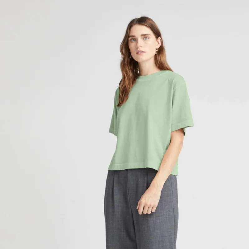 Latest Fashion for Women Relaxed Crop Tee (Sage)