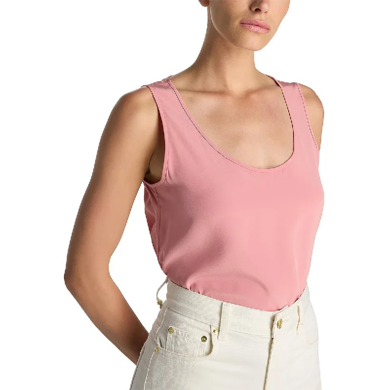 Affordable Women's Apparel Womens Scoop Neck Sleeveless Pullover Top