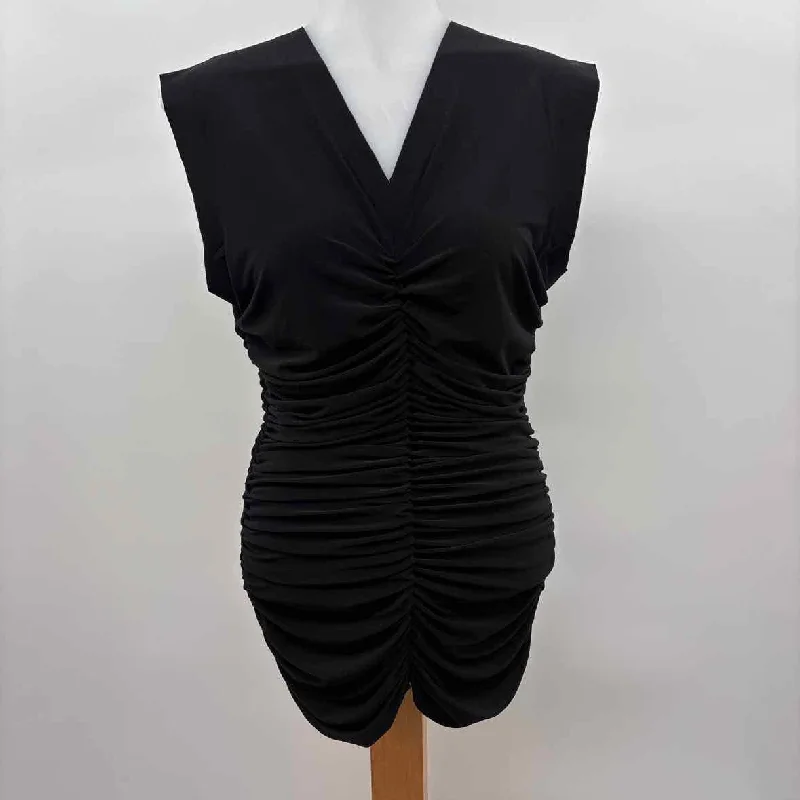 Sales For Clothes Norma Kamali Women's Size L Black Solid Sleeveless Shirt