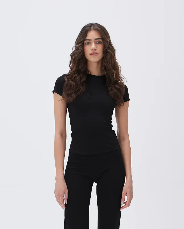 Women's Formal Wear Ultimate Short Sleeve Top - Black