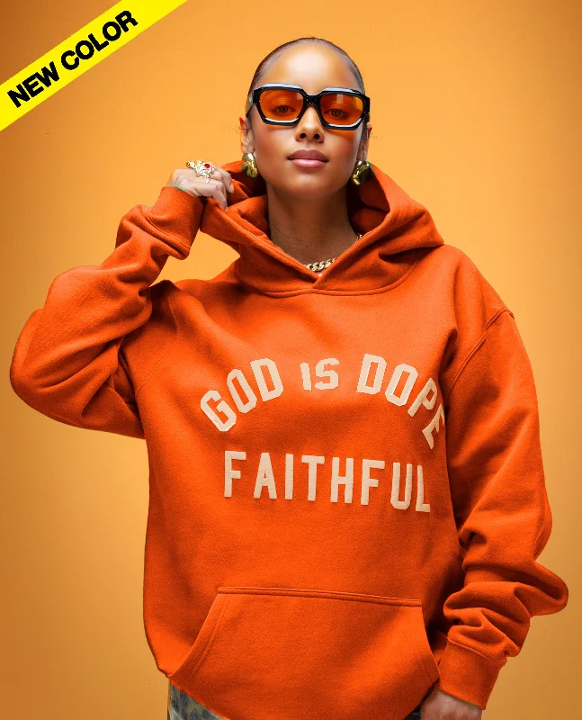 Sales For Clothes Faithful Lightweight Hoodie Orange/Cream