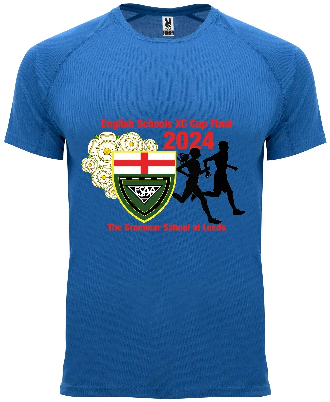 Women's Festive Attire More Mile ESAA Leeds XC Final 2024 Short Sleeve Running Top - Blue