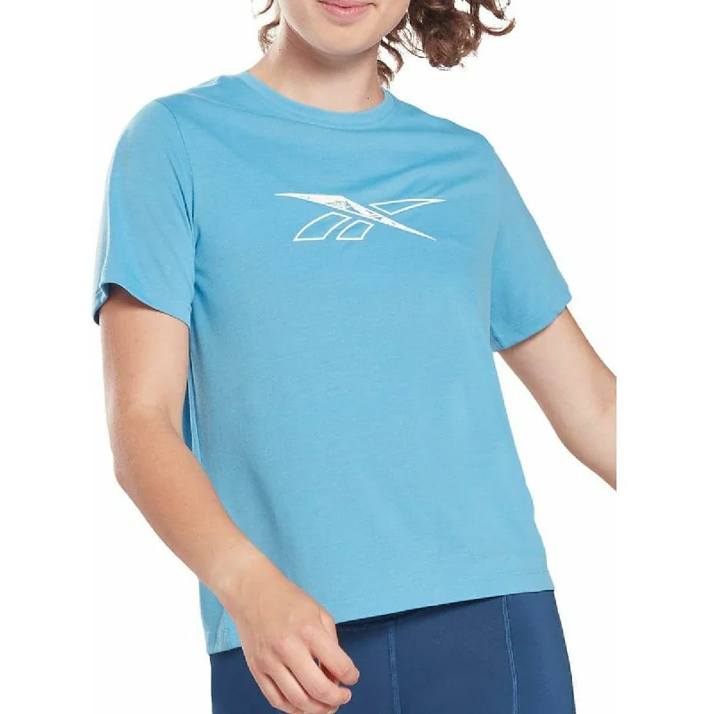 Women's Versatile Apparel Reebok Workout Ready Supremium Short Sleeve Womens Training Top - Blue