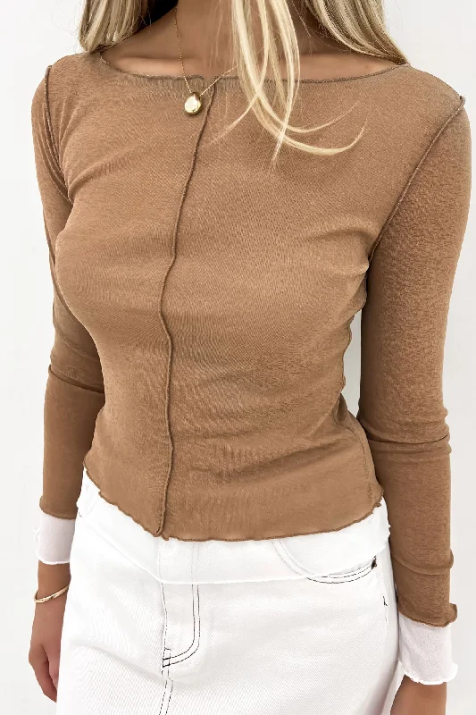 Chic Women's Garments Wylder Long Sleeve Mocha