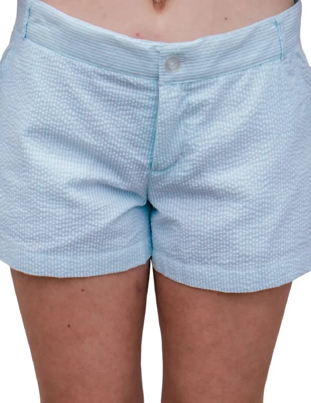 Women's Fashion Clothing Women's Seersucker Poplin Shorts In Mint