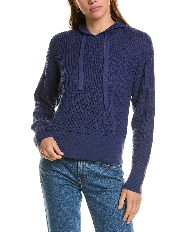 Sale On Clothing Hannah Rose Waffle Stitch Cashmere-Blend Hoodie