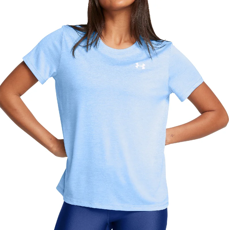 Women's Activewear Garments Under Armour Tech Twist Short Sleeve Womens Training Top - Blue