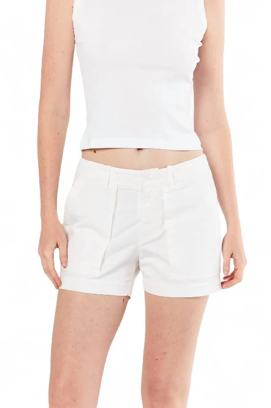 Women's Clothes Online Shopping Utility Short In White