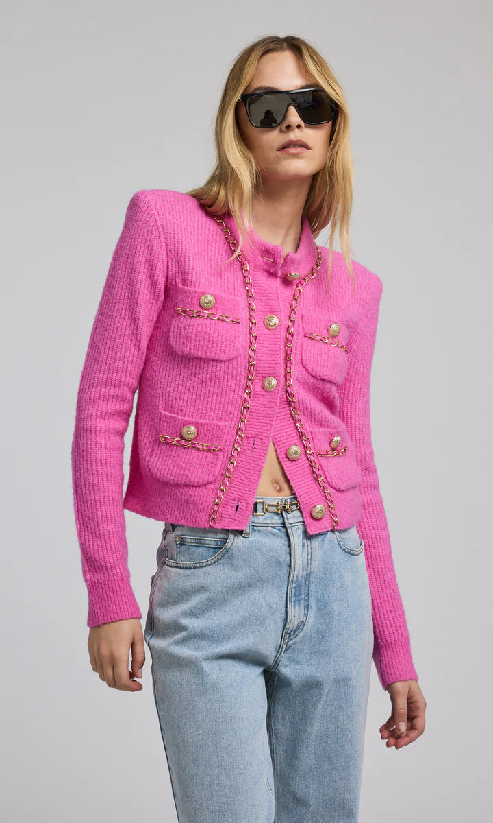 Women's Evening Wear Selma Chain Cardigan - Pink