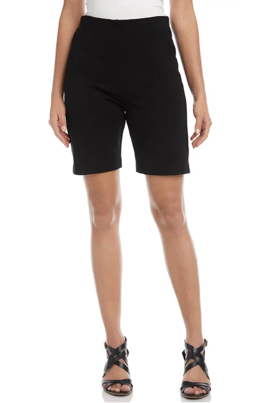 Stylish Women's Outfit Bermuda Short In Black